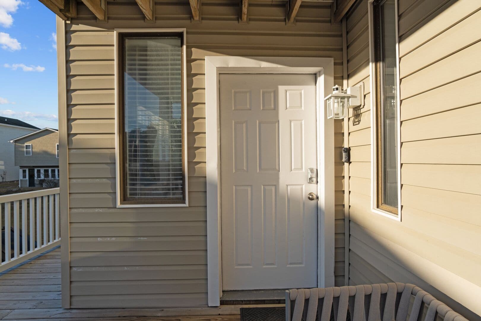 Keyless entry door at Wright by the Beach