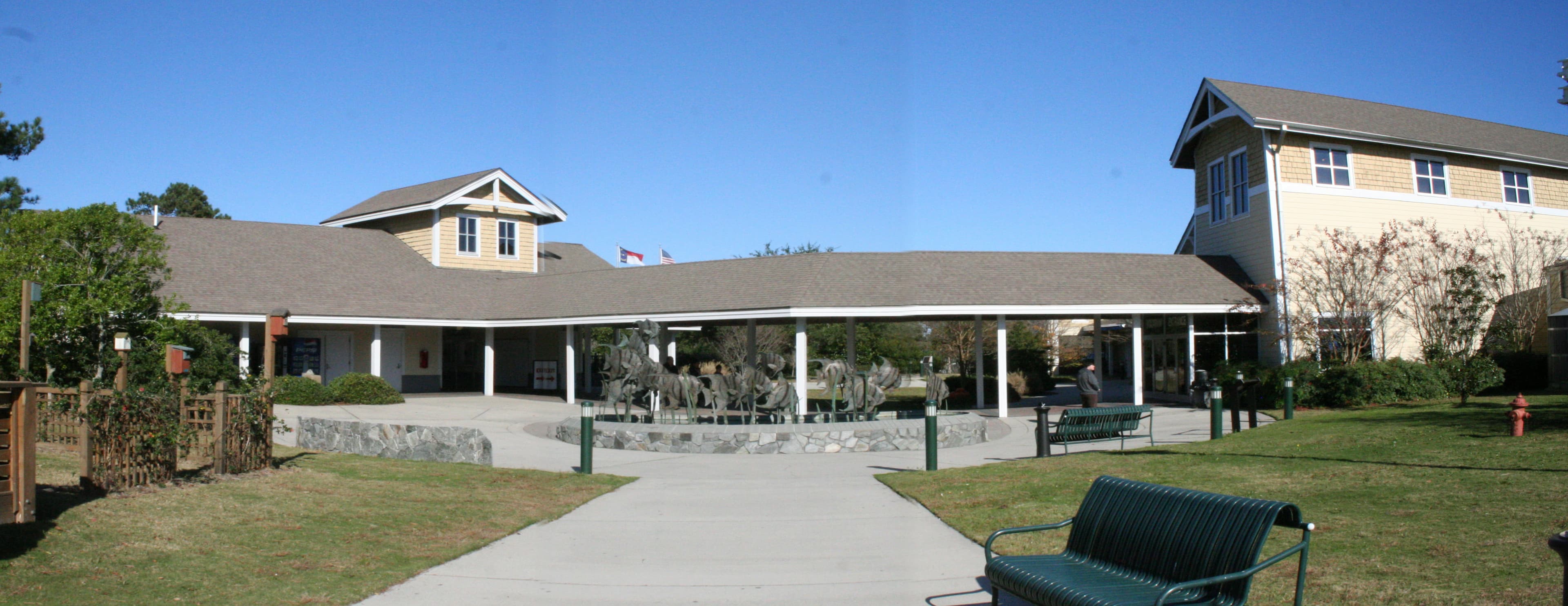 Exterior of the North Carolina Aquarium on Roanoke Island